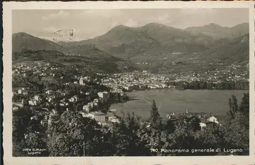 Lugano Panorama generale Kat. Lugano