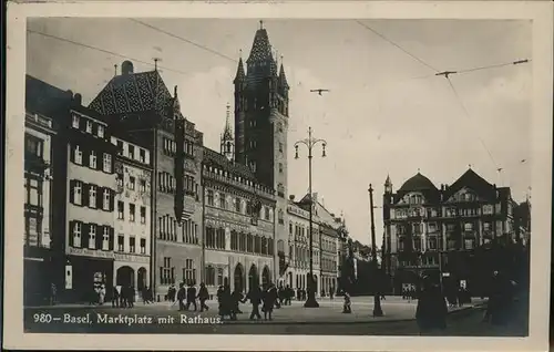 Basel BS Marktplatz Rathaus Kat. Basel