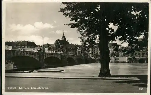 Basel BS Mittlere Rheinbruecke Kat. Basel