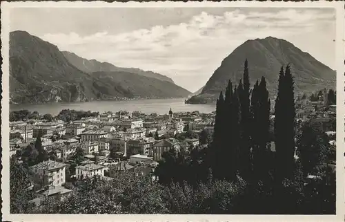 Lugano Panorama Monte S. Salvatore Kat. Lugano