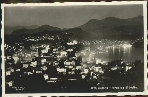 Lugano Paradiso di notte Kat. Lugano Paradiso