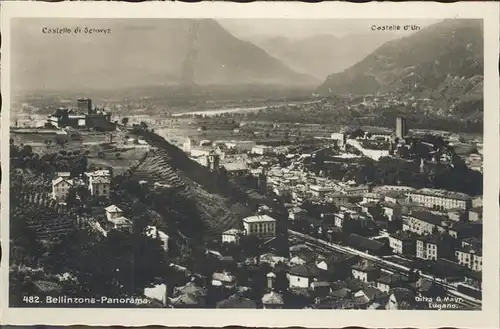 Bellinzona Panorama Castello di Schwyz Castello d Uri Kat. Bellinzona