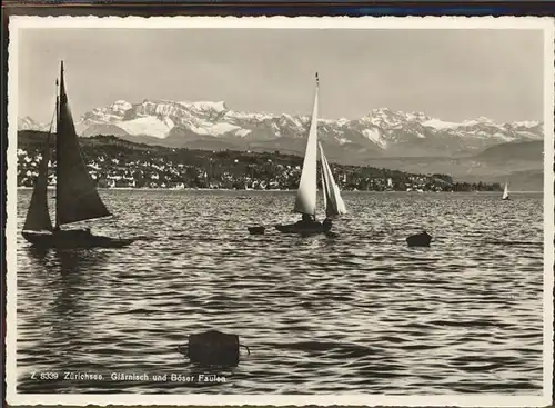 Zuerichsee Glaernisch Boeser Faulen Segelboote Alpen / Zuerich /Bz. Zuerich City