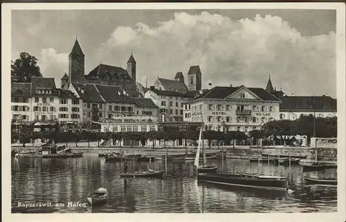 kk05139 Rapperswil SG Hafen Boote Kategorie. Rapperswil SG Alte Ansichtskarten