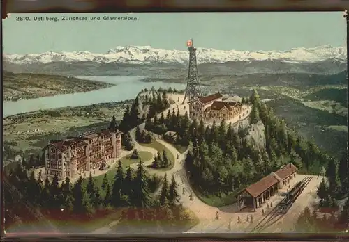 Uetliberg Zuerich Zuerichsee Glarner Alpen Restaurant Uto Kulm Kat. Uetliberg