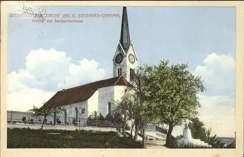 Bauma Seen Tossthalkirche Bosshard Denkmal Kat. Bauma