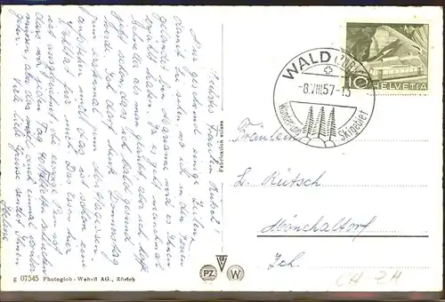 Wald AR Vorderland Zuercher Heilstaette Sonnenberg Kat. Wald