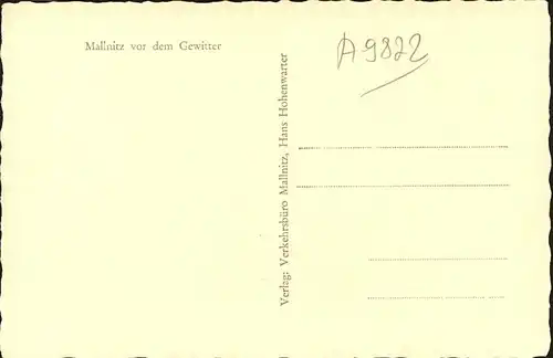 Mallnitz Kaernten Gewitter Kat. Mallnitz