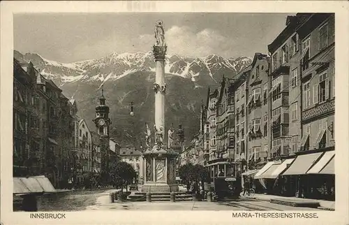 Innsbruck Maria Theresienstr. Strassenbahn Kat. Innsbruck