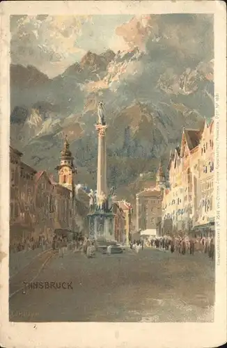 Innsbruck Zeichnung Kuenstlerkarte Kat. Innsbruck