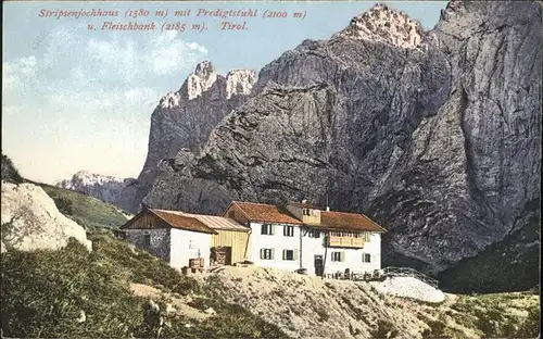 Kufstein Tirol Stripsenjochhaus Predigtstuhl Fleischbank Wilder Kaiser Kalkalpen Kat. Kufstein