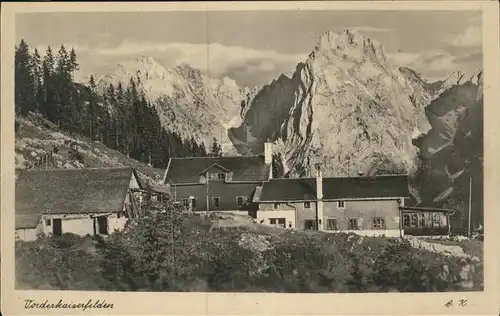 Vorderkaiserfelden Teilansicht Vorderkaiserfelden Kaisergebirge Kat. Wildermieming