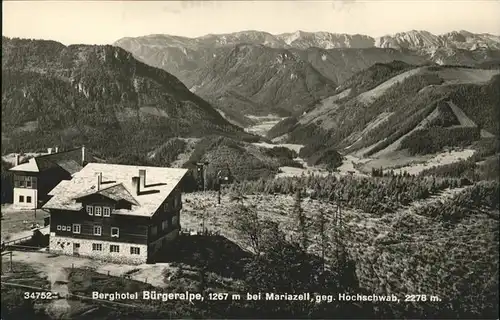 Mariazell Steiermark Berghotel Buergeralpe Hochschwab Wallfahrtsort Kat. Mariazell