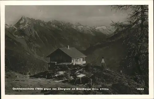 Brandenberg Tirol Gschoesswandhuette Zillergrund Brandberger Kolm / Brandenberg /Tiroler Unterland