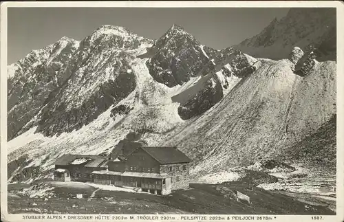 Neustift Stubaital Tirol Dresdner Huette Stubaier Alpen Troegler Peilspitze Peiljoch / Neustift im Stubaital /Innsbruck