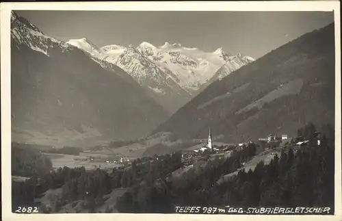 Telfes Stubai Teilansicht Telfes Stubaier Gletscher Kat. Telfes im Stubai