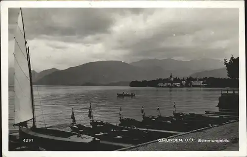 Gmunden Teilansicht Gmunden Traunsee Bootsanlegestelle Seeschloss Ort Kat. Gmunden