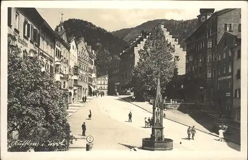 Kufstein Tirol Teilansicht Kufstein Marktplatz Brunnen Kat. Kufstein