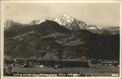 Hallein Duernberg Salzbergwerk Hoher Goell Berchtesgadener Alpen Kat. Hallein