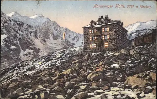 Stubaital Nuernberger Huette Stubaier Alpen Kat. Neustift im Stubaital