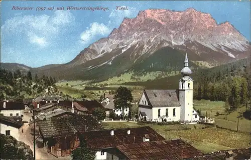 Biberwier Tirol Teilansicht Biberwier Kirche Lermooser Moos Wettersteingebirge Kat. Biberwier