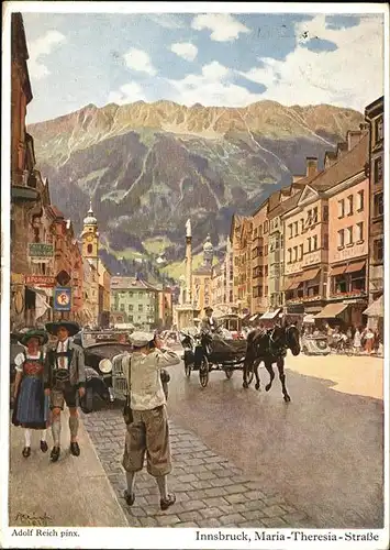 Innsbruck Teilansicht Innsbruck Maria Theresia Strasse Karwendelgebirge Kat. Innsbruck