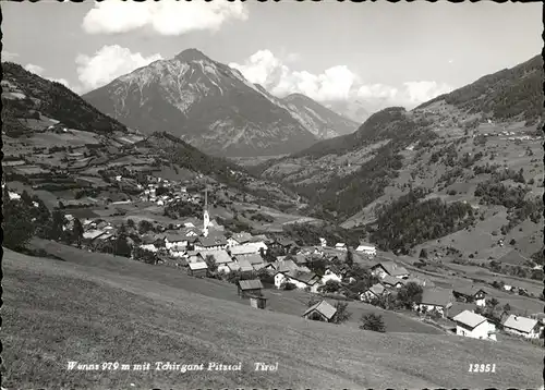 Wenns Pitztal Tirol Teilansicht   Tschirgant Mieminger Kette / Wenns /Tiroler Oberland