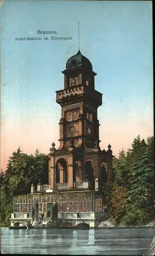 Bremen Aussichtsturm Buergerpark Kat. Bremen