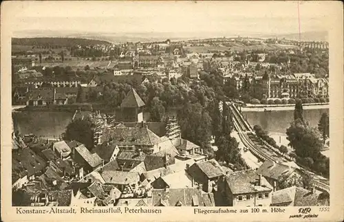 Konstanz Altstadt Rheinausfluss Peterhausen Kat. Konstanz