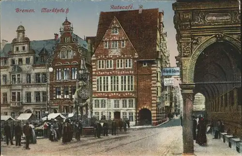 Bremen Ratscafe Marktplatz Kat. Bremen