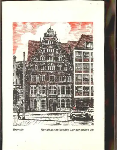 Bremen Renaissancefassade Langenstrasse 28 Kat. Bremen
