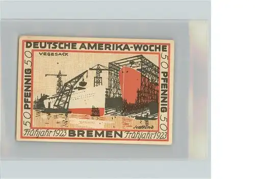 Bremen 50 Pfennig Gutschein Vegesack Kat. Bremen