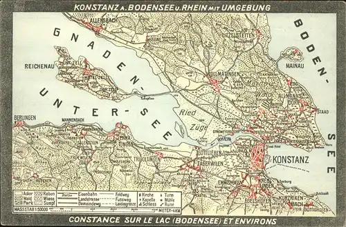 Konstanz und Umgebung Karte Kat. Konstanz