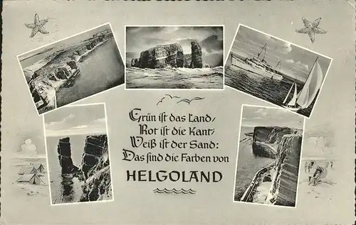 Helgoland Gedicht Ansichten / Helgoland /Pinneberg LKR