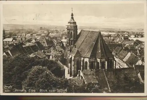 Pirna Blick vom Schloss