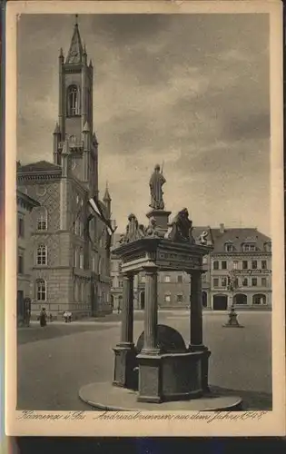 Kamenz Sachsen Markt Andreasbrunnen