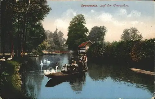 Spreewald Gorroschoa Schwan Boot Kat. Luebbenau