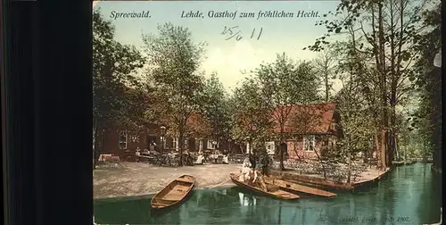 Spreewald Gasthof zum Froehlichen Hecht Kat. Luebbenau