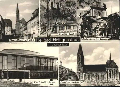 Heiligenstadt Eichsfeld Heiligenstadt Eichsfeld Karl-Marx-Strasse Kneippbad St Gerharduskirche Kreiskulturhaus Liebfrauenkirche x / Heiligenstadt /Eichsfeld LKR