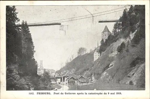 Fribourg FR catastrophe 9. Mai 1919