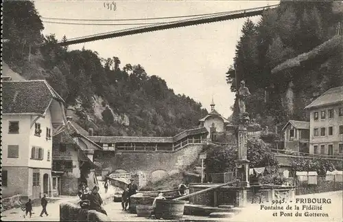 Fribourg FR Fontaine de la Fidelite Pont Gotteron  Kat. Fribourg FR