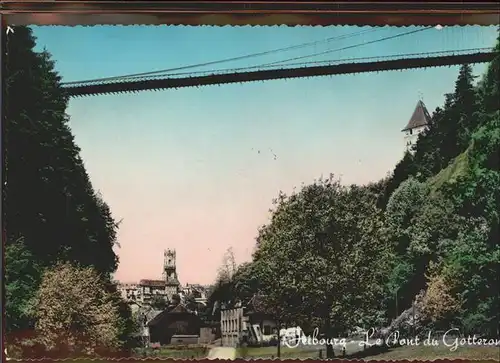 Fribourg FR Le Pont du Gotteron Kat. Fribourg FR