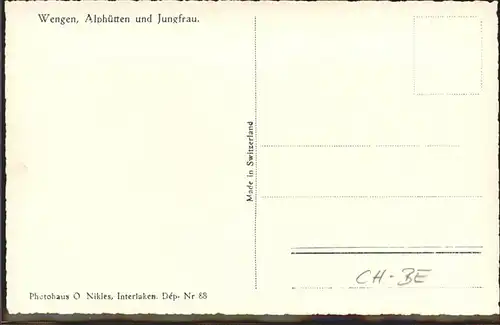 Wengen BE Alphuetten Jungfrau