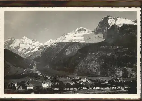 Kandersteg BE Panoramakarte im Hintergrund Bluemlisalp Kat. Kandersteg