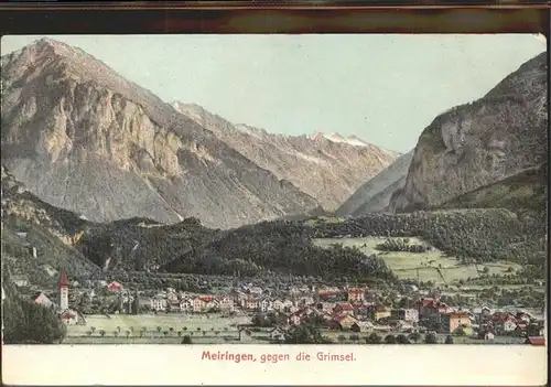 Meiringen BE Panorama Blick auf die Grimsel Kat. Meiringen