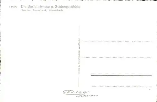 Sustenstrasse Sustenpasshoehe Himmelrank Kat. Susten