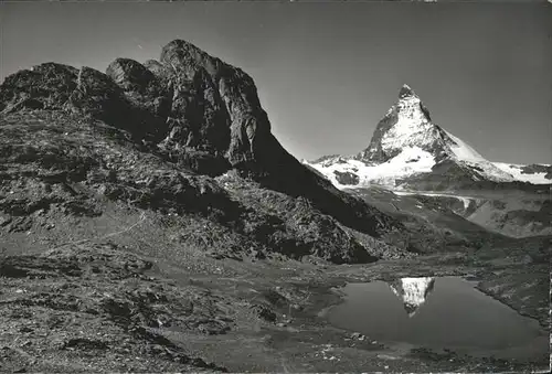 Riffelhorn Riffelsee Matterhorn Kat. Riffelhorn