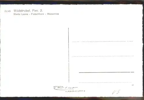 Wildstrubel Monte Leone Fletschhorn Kat. Wildstrubel