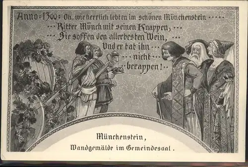 Muenchenstein Wandgemaelde Gemeinderat Kat. Muenchenstein