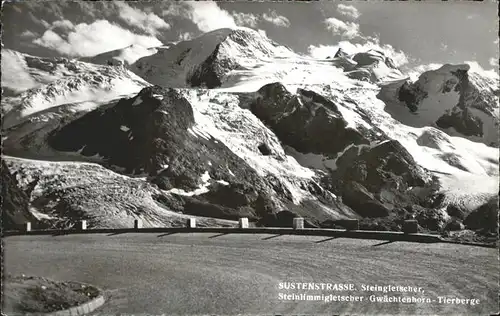 Sustenstrasse Steingletscher Tierberge Kat. Susten